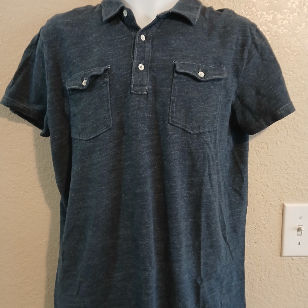GAP Dark Blue Polo with Buttoned Pockets